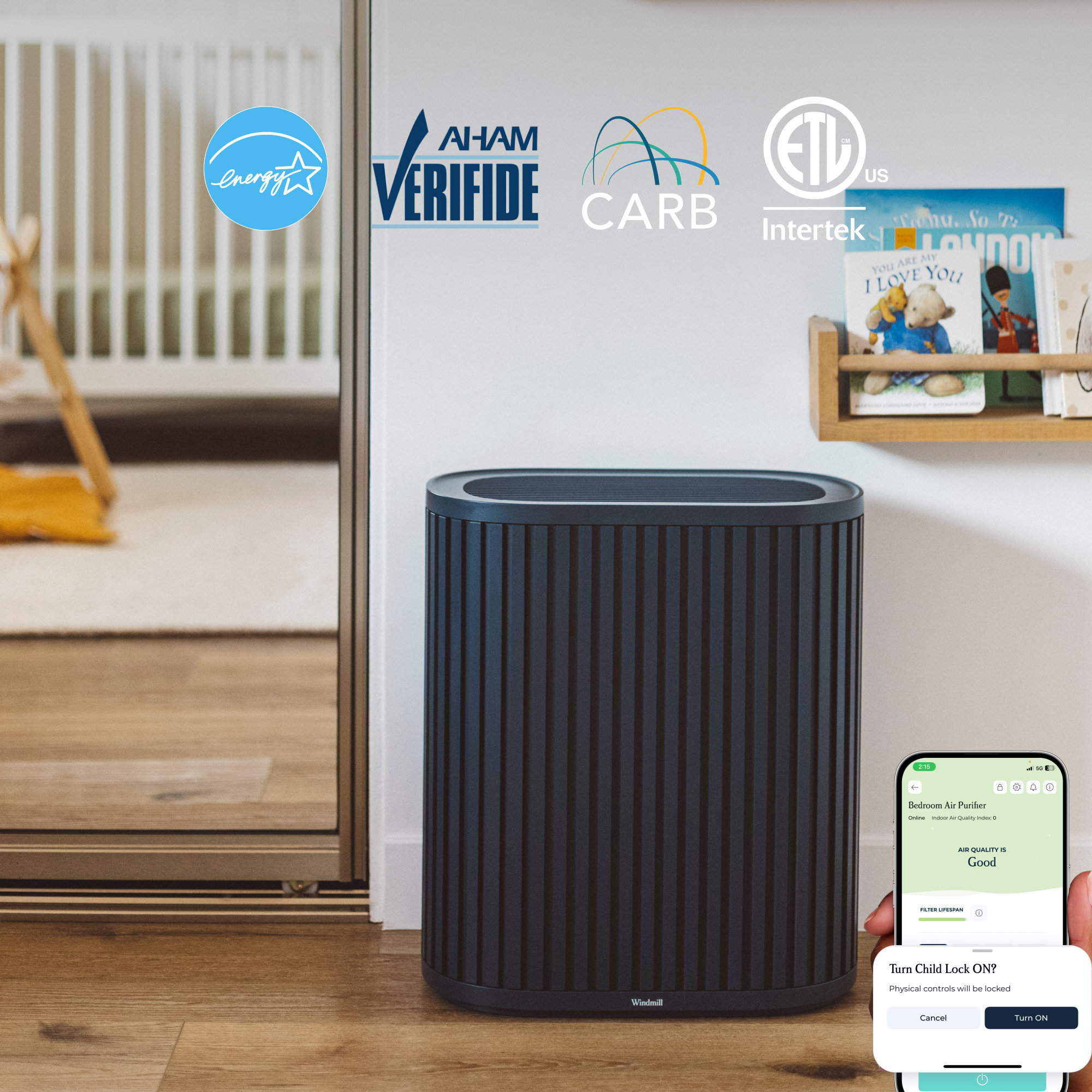 Windmill Smart 3 in 1 True HEPA Air Purifier Windmill Color Navy